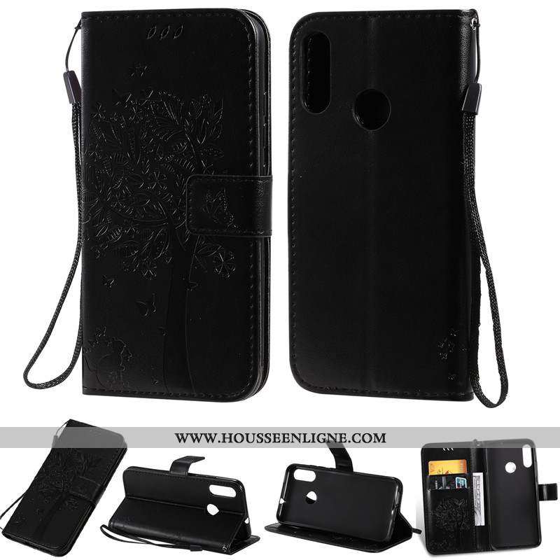 Coque Moto E6 Plus Cuir Protection Rose Étui Incassable Téléphone Portable