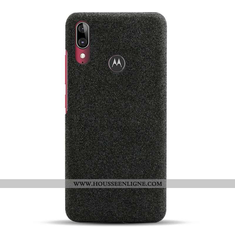 Coque Moto E6 Plus Protection Légère Téléphone Portable Incassable Tissu Étui Rouge