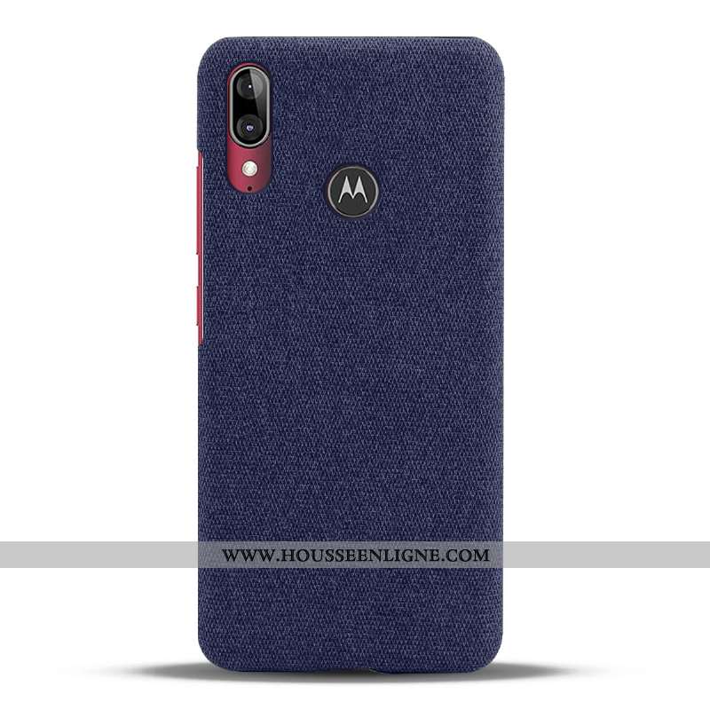 Coque Moto E6 Plus Protection Légère Téléphone Portable Incassable Tissu Étui Rouge