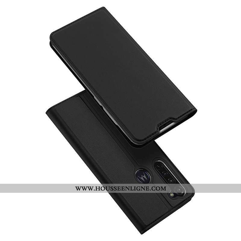 Coque Moto G Pro Cuir Protection Téléphone Portable Étui Noir Housse
