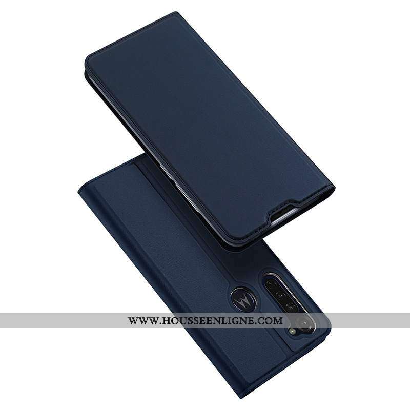 Coque Moto G Pro Cuir Protection Téléphone Portable Étui Noir Housse