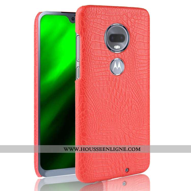 Coque Moto G7 Créatif Modèle Fleurie Noir Téléphone Portable Crocodile Business Étui