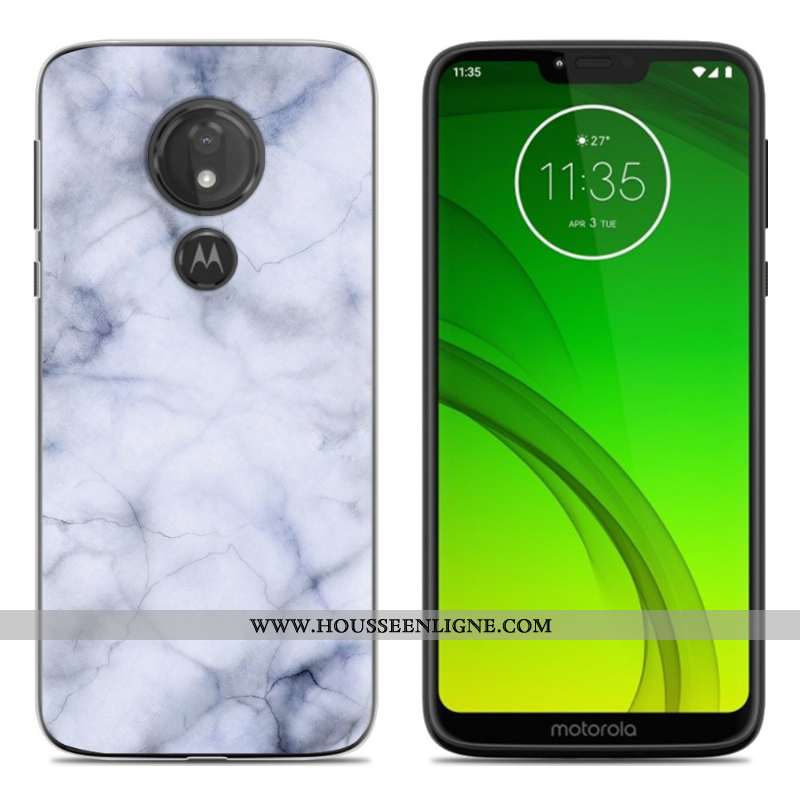 Coque Moto G7 Play Fluide Doux Protection Téléphone Portable Peinture Vert Étui Verte