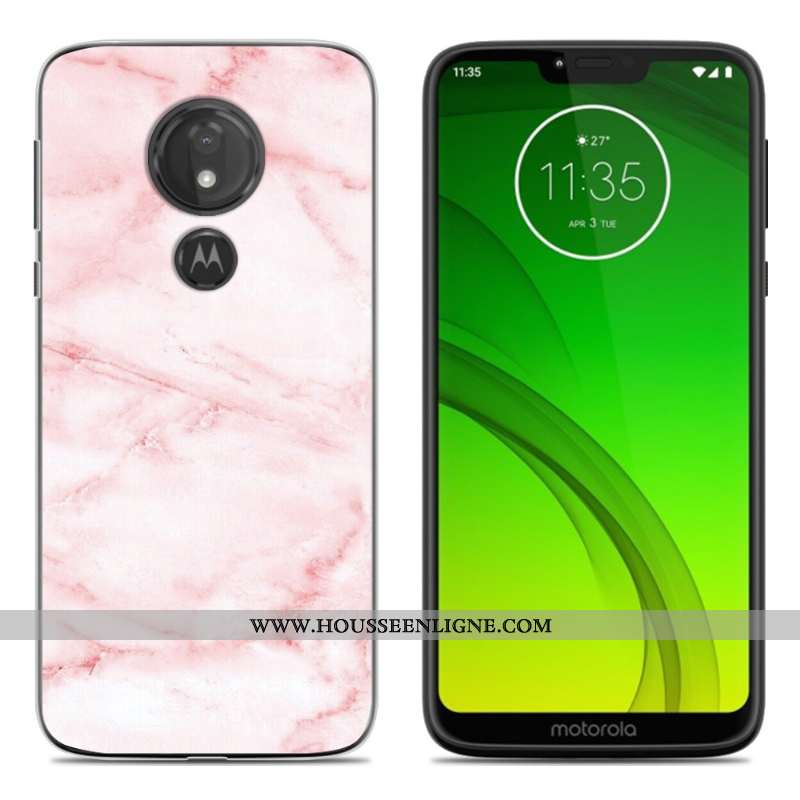 Coque Moto G7 Play Fluide Doux Protection Téléphone Portable Peinture Vert Étui Verte