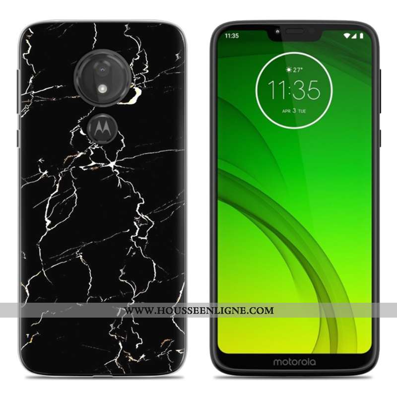 Coque Moto G7 Play Fluide Doux Protection Téléphone Portable Peinture Vert Étui Verte