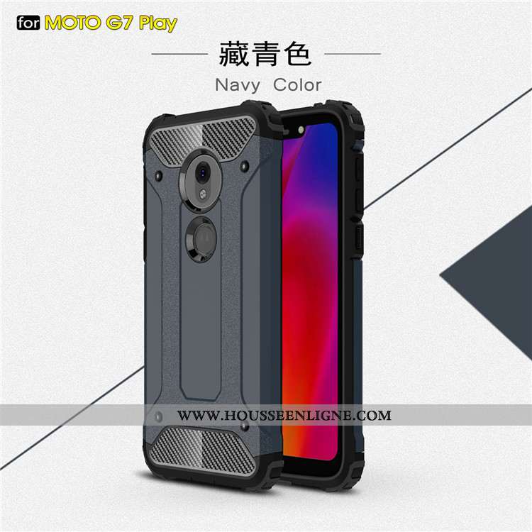 Coque Moto G7 Play Protection Incassable Rouge Étui Tout Compris Téléphone Portable