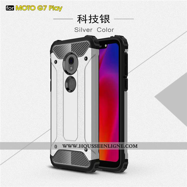 Coque Moto G7 Play Protection Incassable Rouge Étui Tout Compris Téléphone Portable