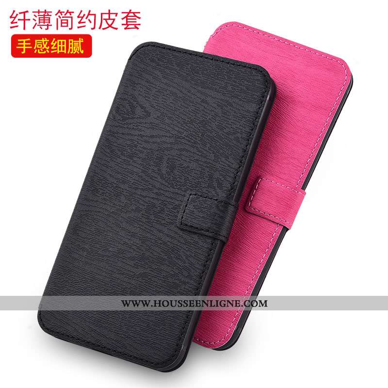 Coque Moto G7 Plus Cuir Protection Noir Tout Compris Téléphone Portable Étui