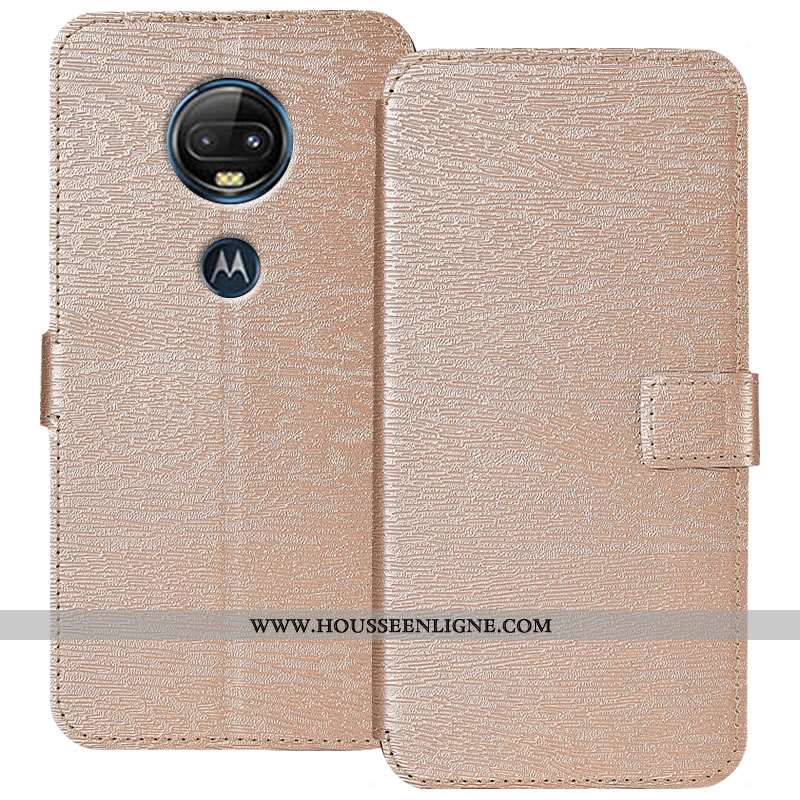 Coque Moto G7 Plus Cuir Protection Noir Tout Compris Téléphone Portable Étui