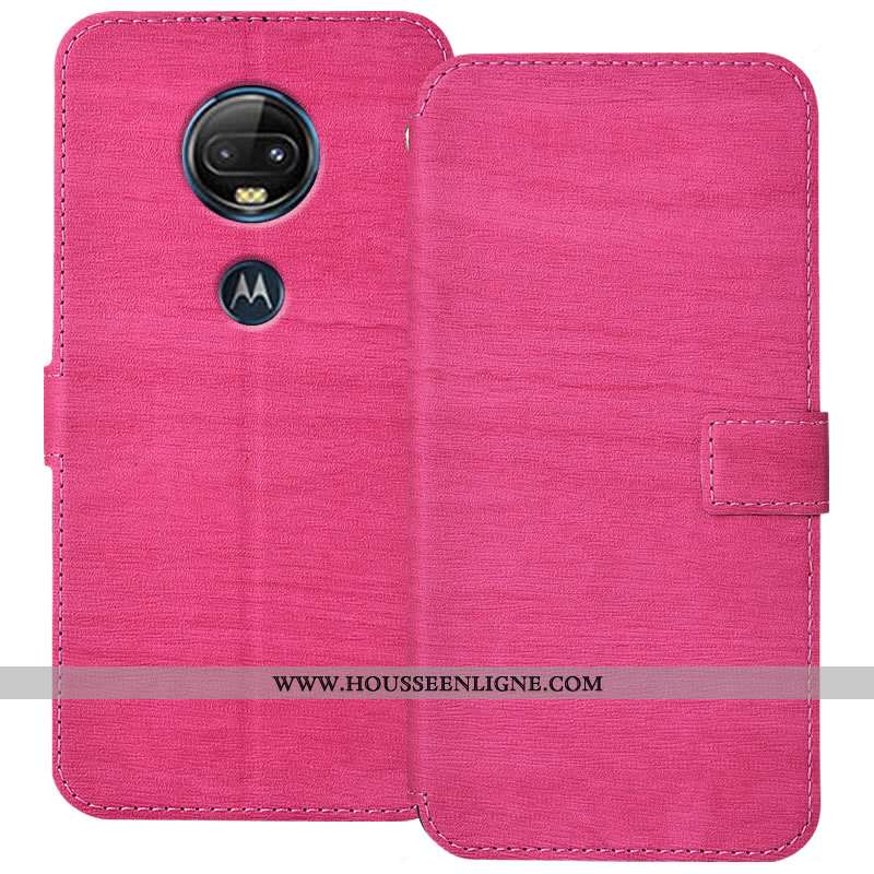 Coque Moto G7 Plus Cuir Protection Noir Tout Compris Téléphone Portable Étui