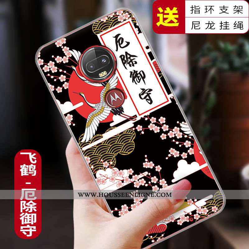 Coque Moto G7 Plus Fluide Doux Protection Tendance Étui Rouge Tout Compris