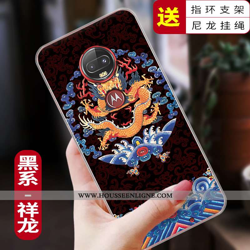 Coque Moto G7 Plus Fluide Doux Protection Tendance Étui Rouge Tout Compris