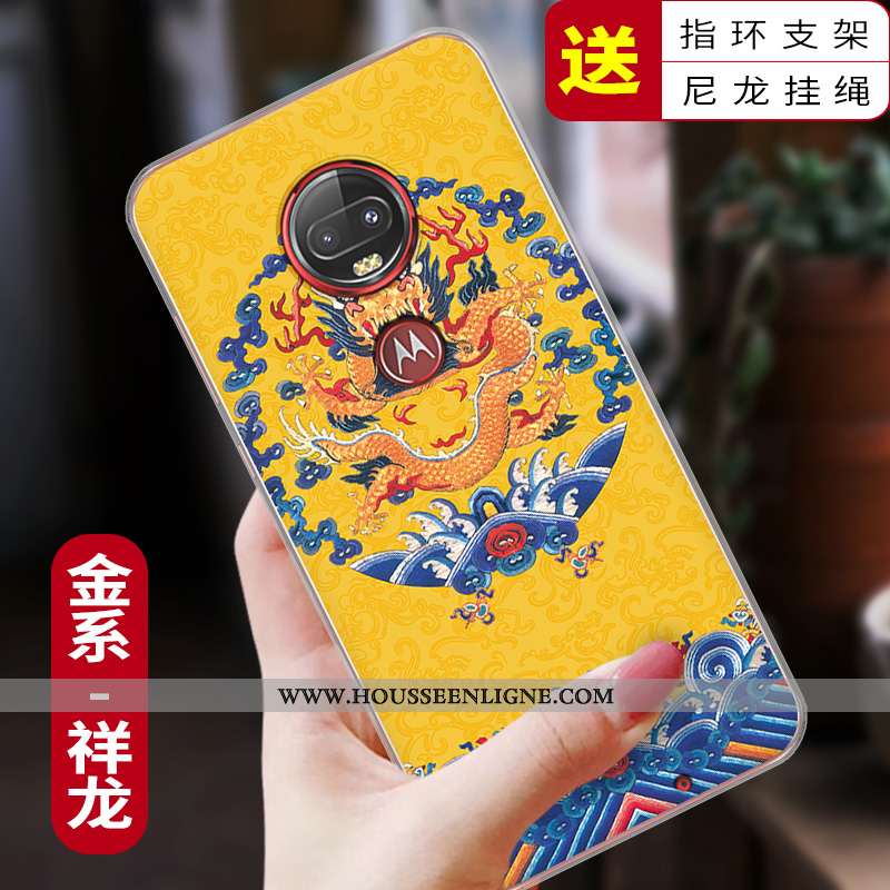 Coque Moto G7 Plus Fluide Doux Protection Tendance Étui Rouge Tout Compris