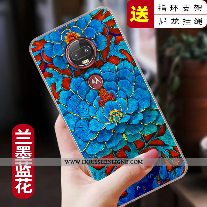 Coque Moto G7 Plus Fluide Doux Protection Tendance Étui Rouge Tout Compris
