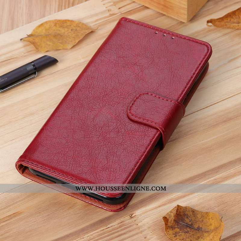Coque Moto G7 Power Cuir Modèle Fleurie Protection Étui Téléphone Portable Marron