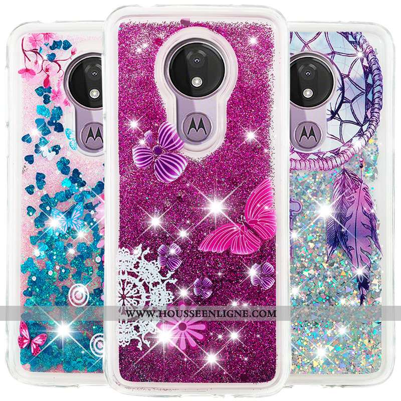 Coque Moto G7 Power Dessin Animé Violet Téléphone Portable Ballon Étui Incassable