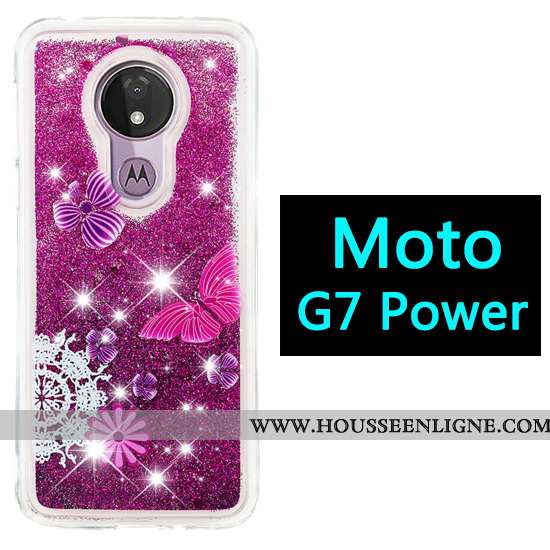 Coque Moto G7 Power Dessin Animé Violet Téléphone Portable Ballon Étui Incassable