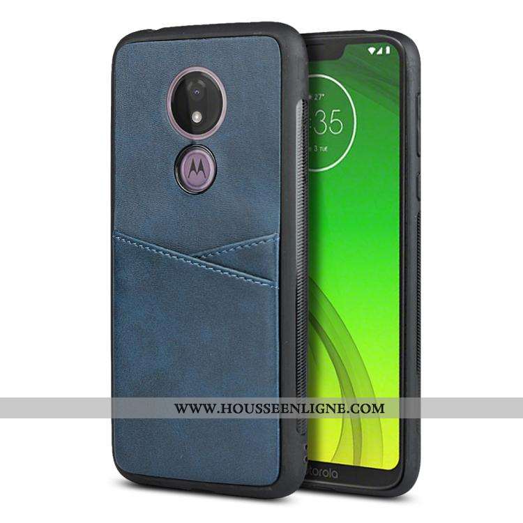 Coque Moto G7 Power Fluide Doux Silicone Carte Téléphone Portable Rouge Protection