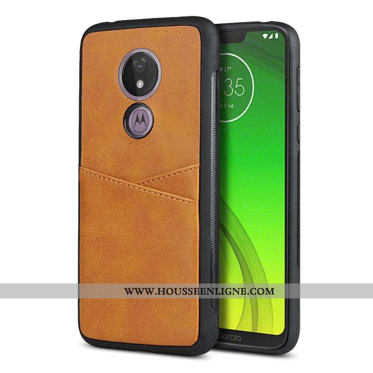 Coque Moto G7 Power Fluide Doux Silicone Carte Téléphone Portable Rouge Protection