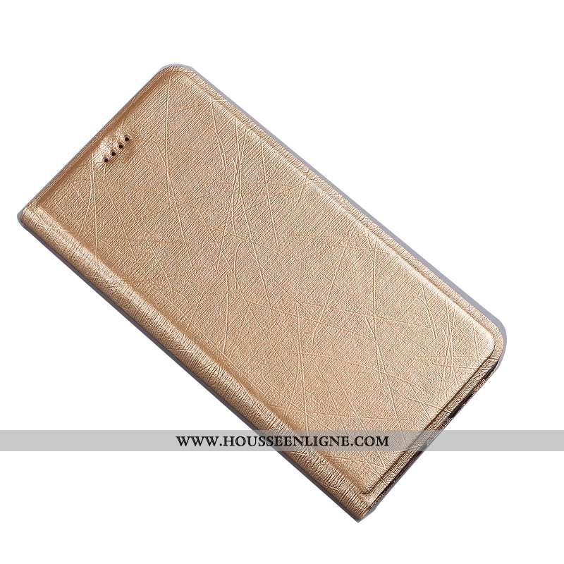 Coque Moto G7 Power Modèle Fleurie Protection Étui Soie Téléphone Portable Cuir Tout Compris Doré
