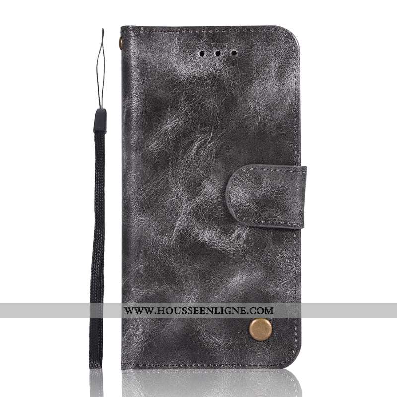 Coque Moto G7 Power Portefeuille Cuir Téléphone Portable Modèle Fleurie Vintage Carte Étui Rouge