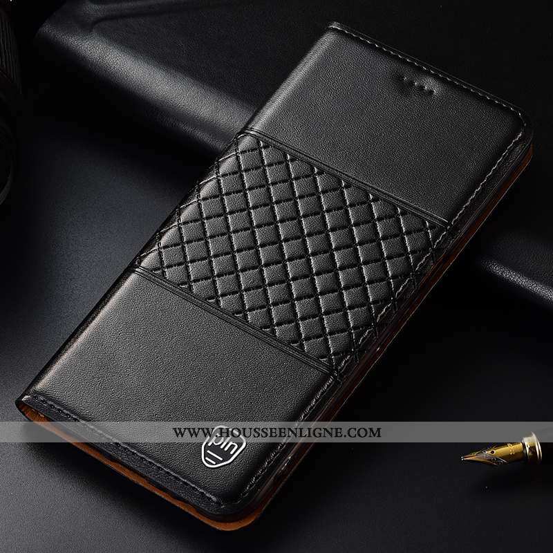Coque Moto G7 Power Protection Cuir Véritable Housse Europe Noir Téléphone Portable Incassable