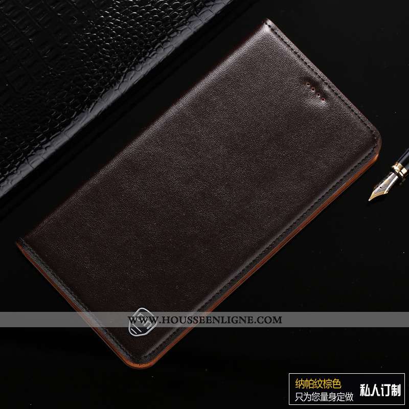 Coque Moto G8 Plus Cuir Véritable Protection Téléphone Portable Étui Rouge Tout Compris