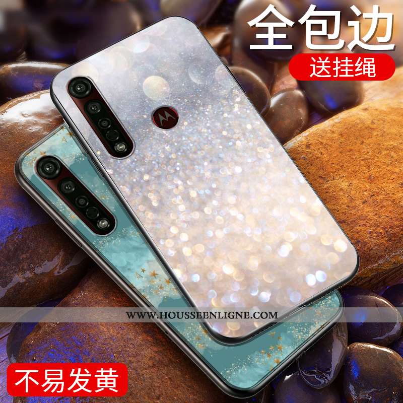 Coque Moto G8 Plus Tendance Silicone Tout Compris Étui Argent Personnalisé
