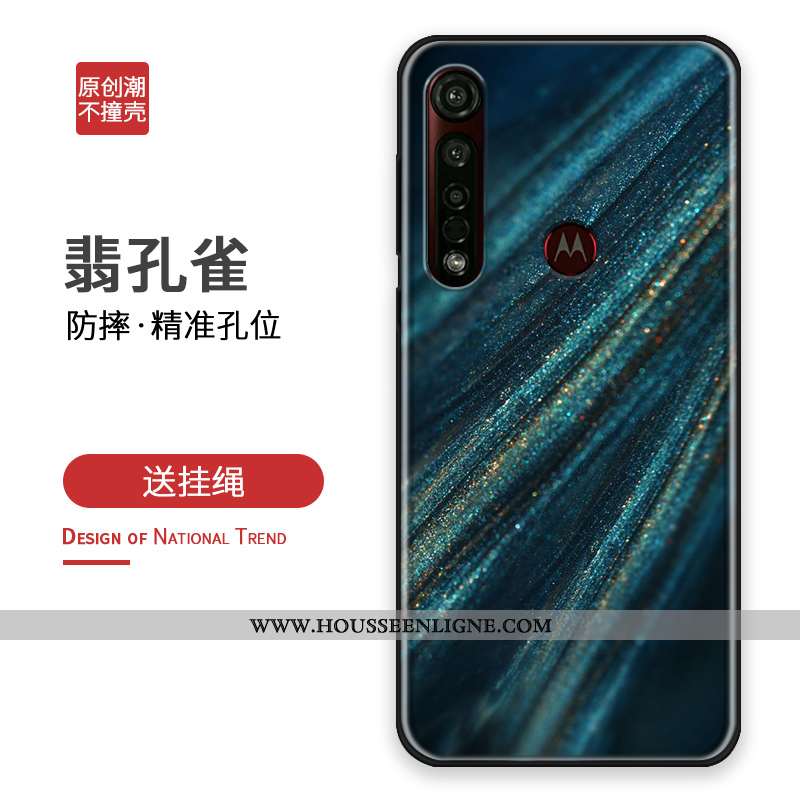 Coque Moto G8 Plus Tendance Silicone Tout Compris Étui Argent Personnalisé