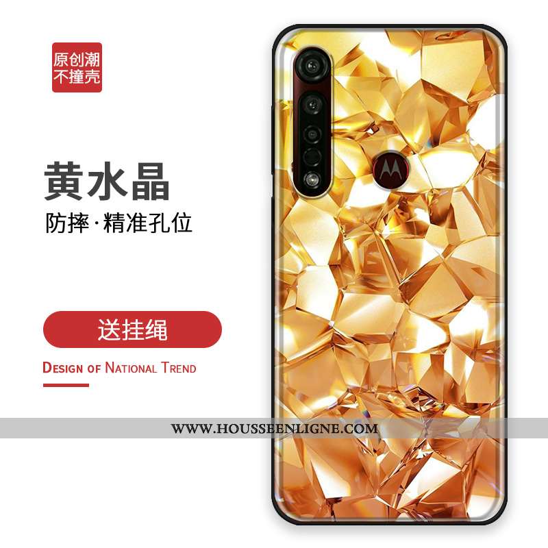 Coque Moto G8 Plus Tendance Silicone Tout Compris Étui Argent Personnalisé