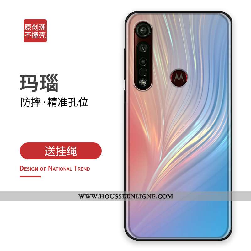 Coque Moto G8 Plus Tendance Silicone Tout Compris Étui Argent Personnalisé