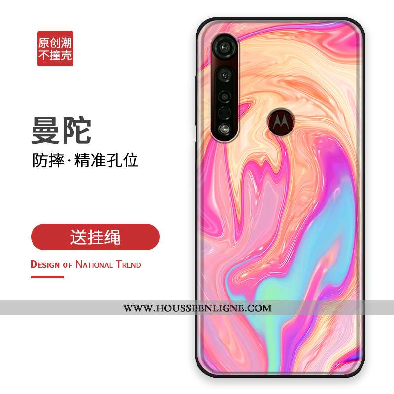 Coque Moto G8 Plus Tendance Silicone Tout Compris Étui Argent Personnalisé