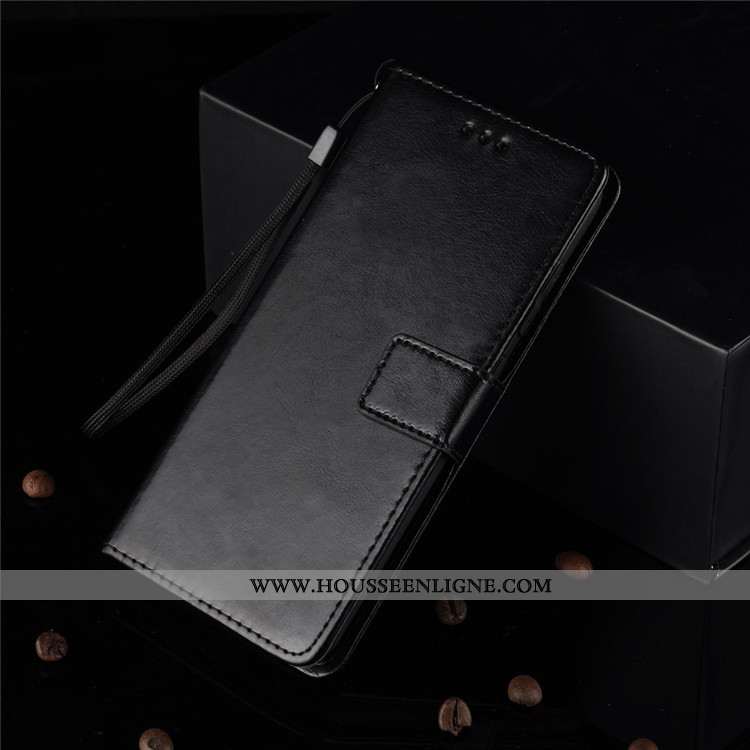 Coque Moto G8 Power Cuir Protection Étui Noir Ornements Suspendus Téléphone Portable