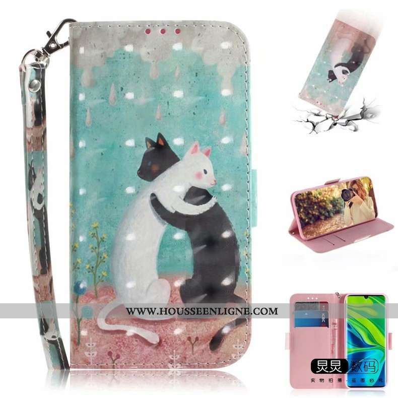 Coque Moto G8 Power Lite Charmant Cuir Téléphone Portable Dessin Animé Étui Vert Verte