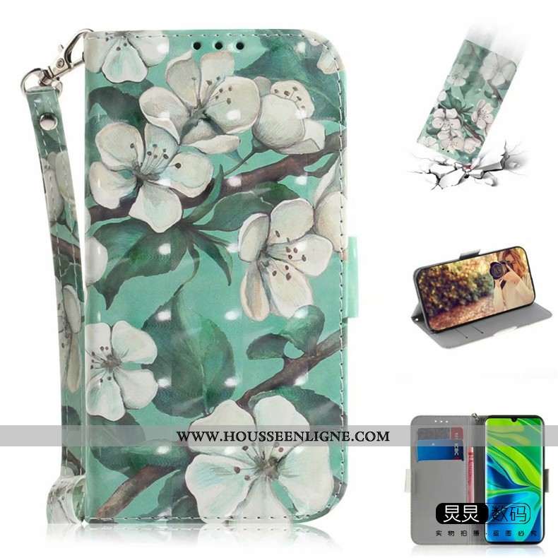Coque Moto G8 Power Lite Charmant Cuir Téléphone Portable Dessin Animé Étui Vert Verte