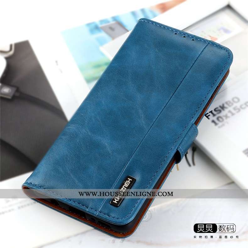 Coque Moto G8 Power Lite Cuir Véritable Protection Téléphone Portable Étui Housse Marron