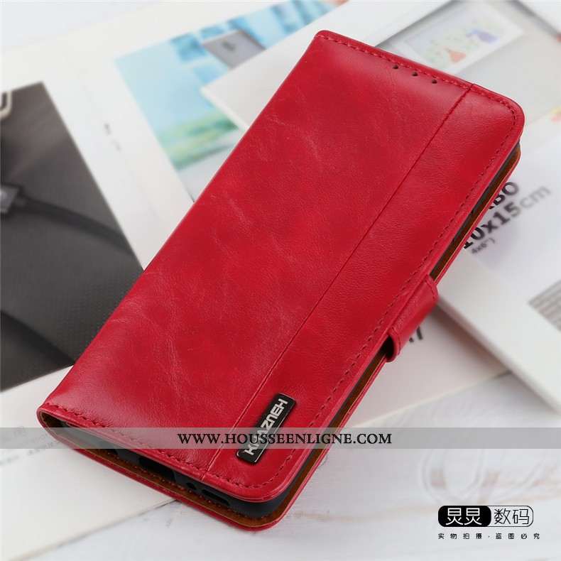 Coque Moto G8 Power Lite Cuir Véritable Protection Téléphone Portable Étui Housse Marron