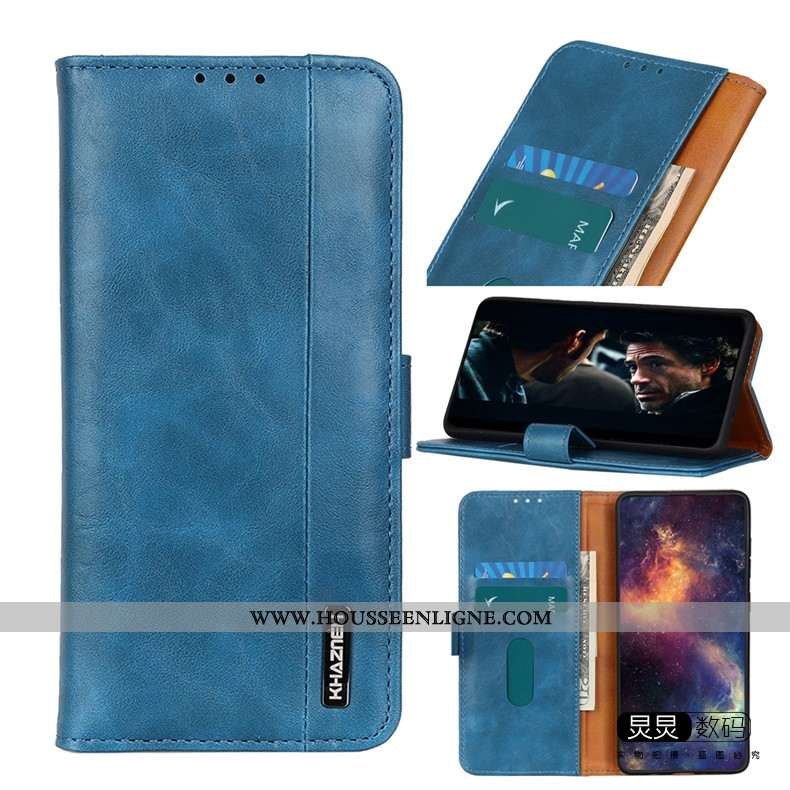Coque Moto G8 Power Lite Cuir Véritable Protection Téléphone Portable Étui Housse Marron
