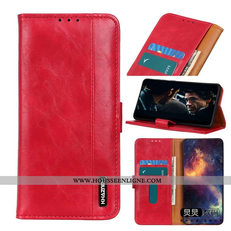 Coque Moto G8 Power Lite Cuir Véritable Protection Téléphone Portable Étui Housse Marron