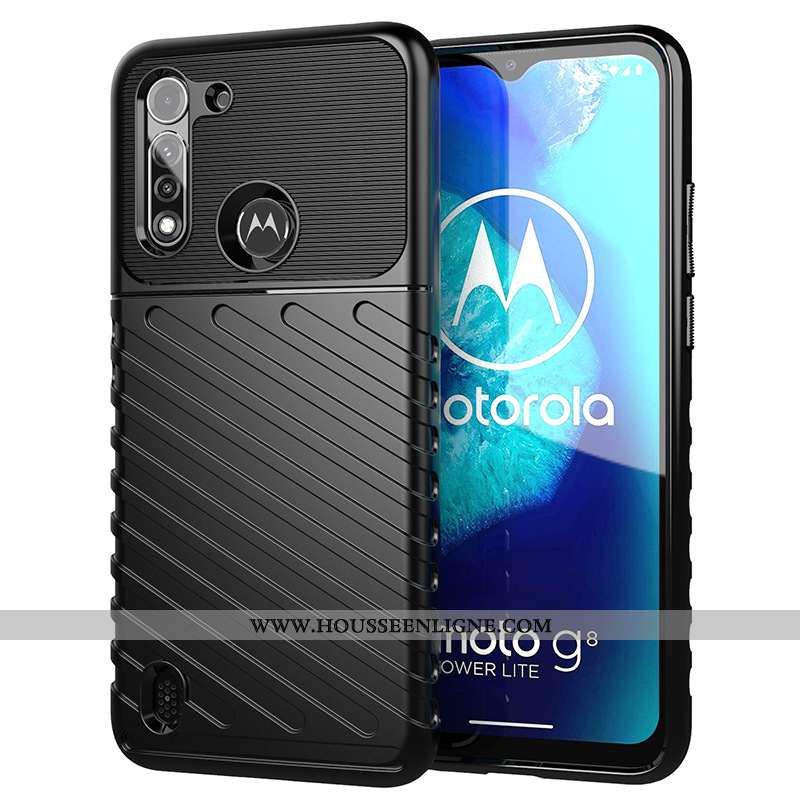 Coque Moto G8 Power Lite Protection Noir Étui Téléphone Portable Incassable