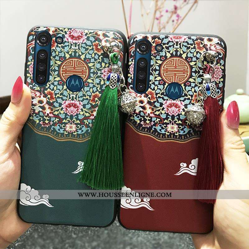 Coque Moto G8 Power Ornements Suspendus Vintage Protection Étui Téléphone Portable Palais Support Ro