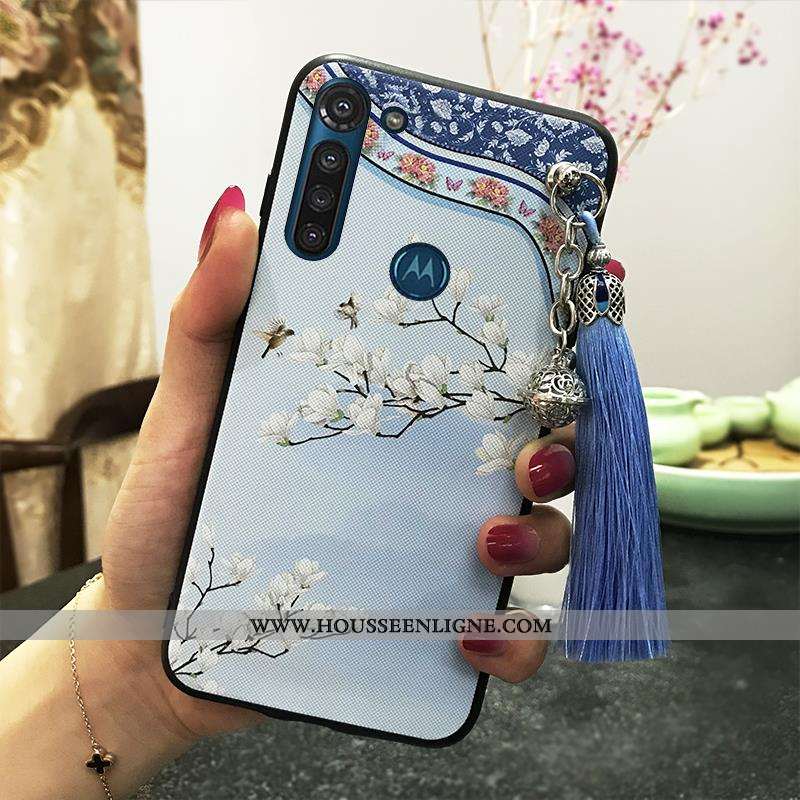 Coque Moto G8 Power Ornements Suspendus Vintage Protection Étui Téléphone Portable Palais Support Ro