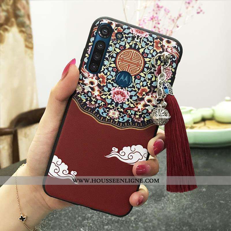 Coque Moto G8 Power Ornements Suspendus Vintage Protection Étui Téléphone Portable Palais Support Ro