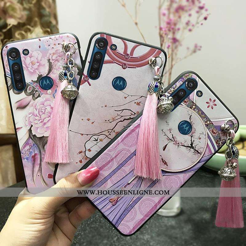 Coque Moto G8 Power Ornements Suspendus Vintage Protection Étui Téléphone Portable Palais Support Ro