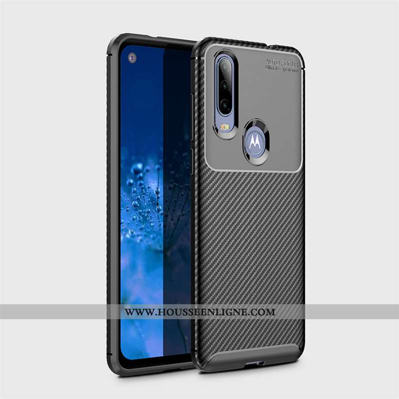 Coque Motorola One Action Délavé En Daim Modèle Fleurie Fluide Doux Étui Business Protection Marron