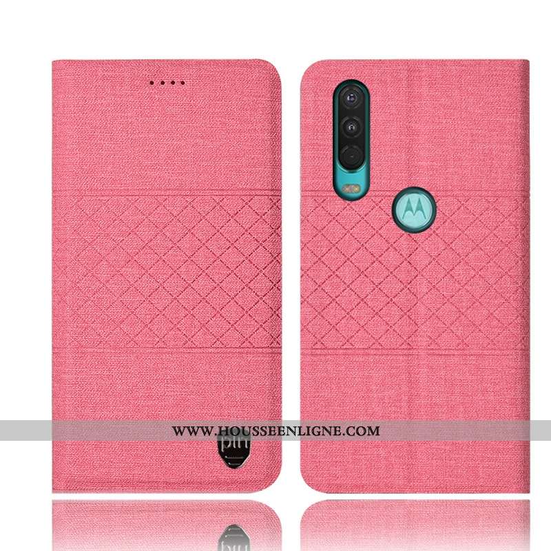 Coque Motorola One Action Protection Cuir Housse Tout Compris Téléphone Portable Noir