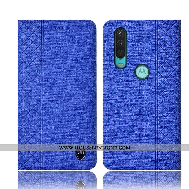 Coque Motorola One Action Protection Cuir Noir Incassable Téléphone Portable Tout Compris