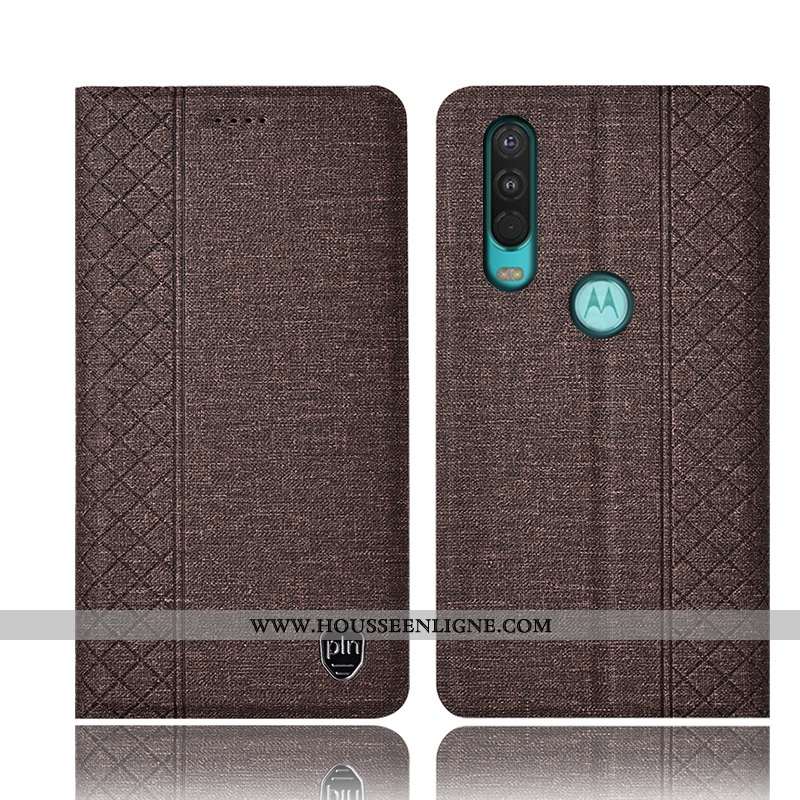 Coque Motorola One Action Protection Cuir Noir Incassable Téléphone Portable Tout Compris