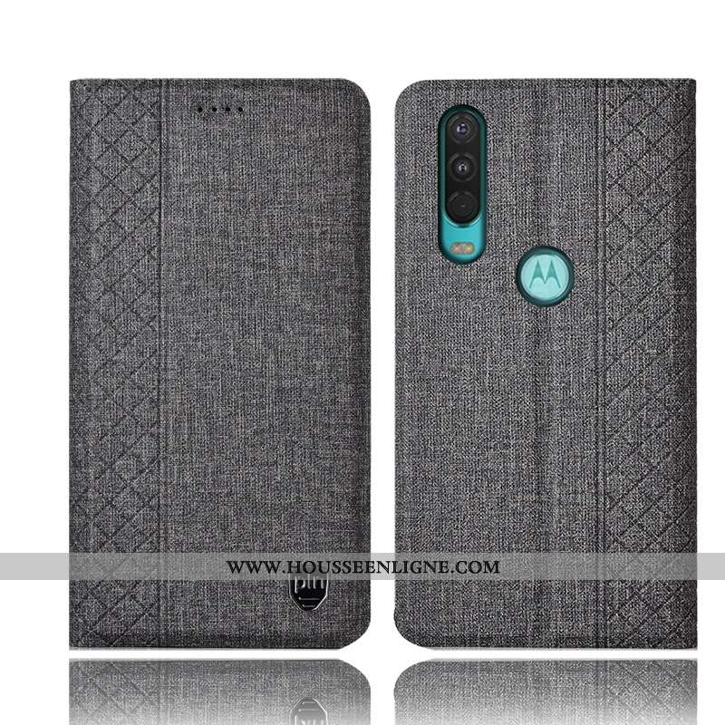 Coque Motorola One Action Protection Cuir Noir Incassable Téléphone Portable Tout Compris