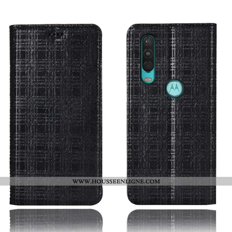 Coque Motorola One Action Protection Cuir Véritable Tout Compris Incassable Housse Téléphone Portabl